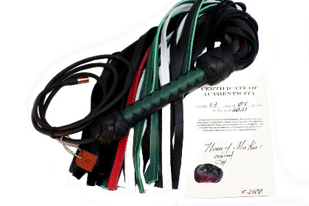 Custom Boy Pride Flogger with Certificate of authenticity.