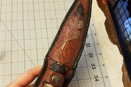 feather knife sheath