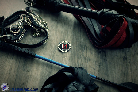 Oil tan flogger and leather toys by House of Markus