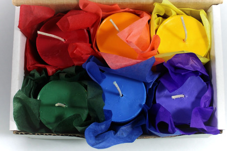 Rainbow Soy Candles