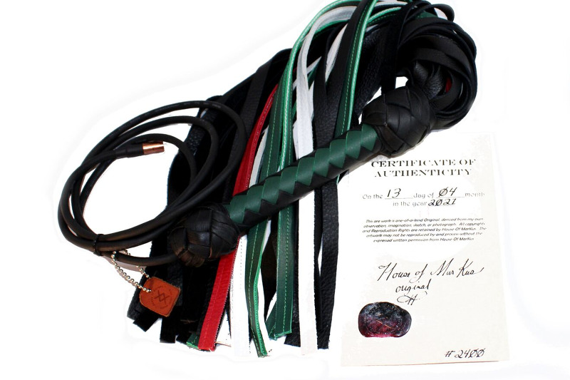 Custom Boy Pride Flogger with Certificate of authenticity.