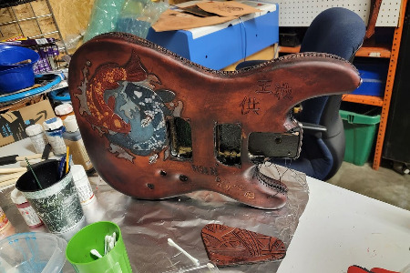 Leather Guitar wrap