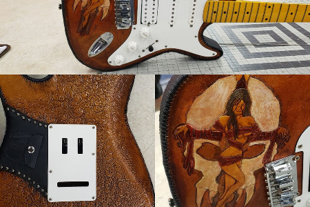 Leather Guitar wrap
