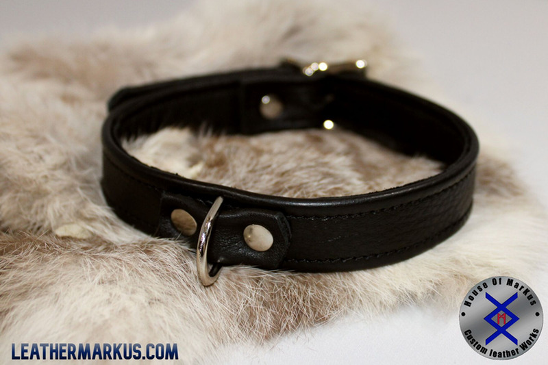 Black leather collar